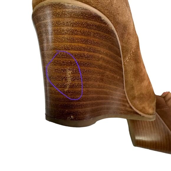 Brown Wedge Heel Ankle Booties Women's Casual Fashion Boots - Picture 10 of 11